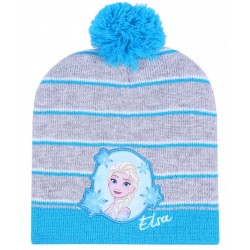 Szaro-niebieska, ciepła czapka Elsa Kraina Lodu