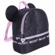 Czarno-różowy, brokatowy plecak Mickey DISNEY