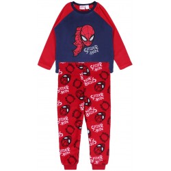 Czerwono-granatowa, polarowa piżama Spider-Man