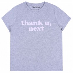 Szary, damski t-shirt thank u, next