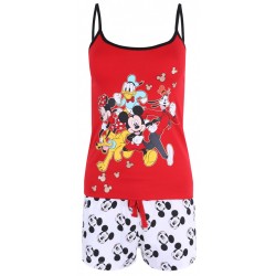 Czerwono-biała piżama na ramiążkach Myszka Mickey DISNEY