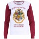 Bialo-bordowa piżama w gwiazdki Harry Potter