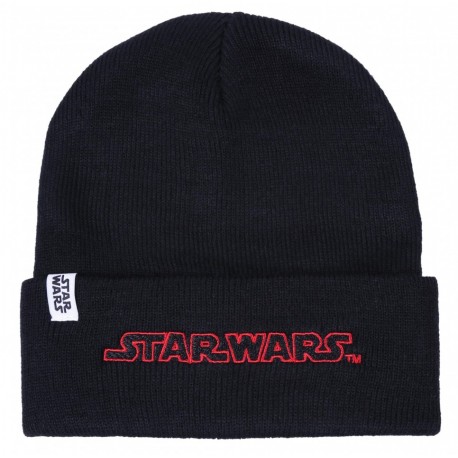 Czarna,ciepła podwijana czapka Star Wars DISNEY