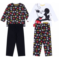 2x Czarno-biała piżama Mickey Disney