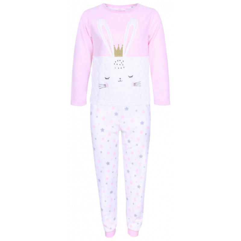 Pijama con conejo, color blanco-rosa Sarcia