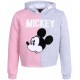 Krótka, szaro-różowa bluza Mickey Disney