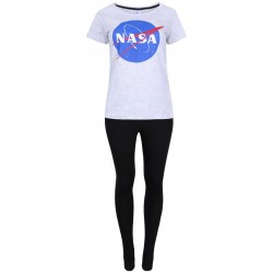 Szara melanżowa, damska piżama NASA