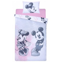 Biało-szara pościel Minnie Mouse Disney 135x200