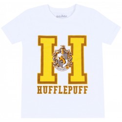 Biała koszulka, t-shirt Hufflepuff HARRY POTTER
