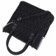 Black, Quilted Faux Leather Bag For Ladies