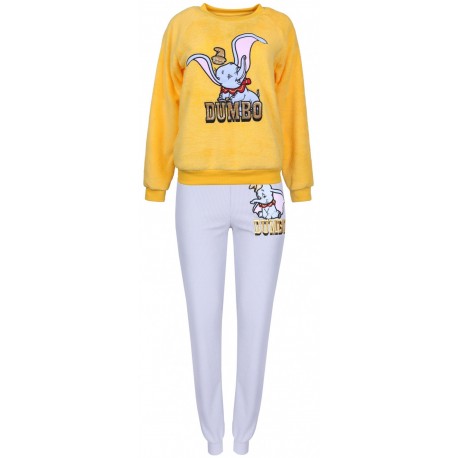 Żółto-szara, polarowa piżama DUMBO Disney