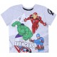 Szary melanżowy t-shirt z bohaterami AVENGERS Marvel