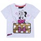 Jasnoszary t-shirt,cekinowa kieszonka Minnie Disney