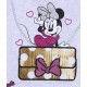 Jasnoszary t-shirt,cekinowa kieszonka Minnie Disney