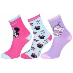 3 x Socken Minnie Maus, Einhorn DISNEY