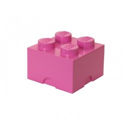 Różowy pojemnik na drobne zabawki KLOCEK LEGO