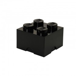 Czarny pojemnik na drobne zabawki KLOCEK LEGO
