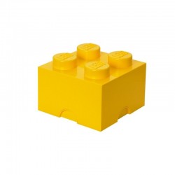 Żółty pojemnik na drobne zabawki KLOCEK LEGO