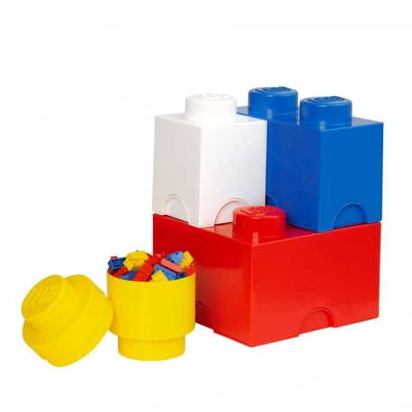 Zestaw kolorowych pojemników LEGO