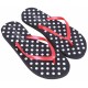 Black, White Polka Dots Design, Flip-Flops For Ladies
