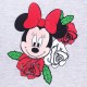 Szary,bawełniany T-shirt na noc Minnie Disney