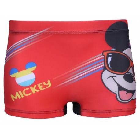 Chłopięce,czerwono-czarne bokserki kąpielowe Mickey DISNEY