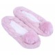 Warm Pink Fluffy Pom Pom Slippers Sliders
