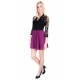 Black/Purple Mini Dress, Lace 3/4 Length Sleeve &amp; Chiffon Skirt by John Zack