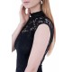 ASOS koronkowa czarna sukienka mini bez pleców