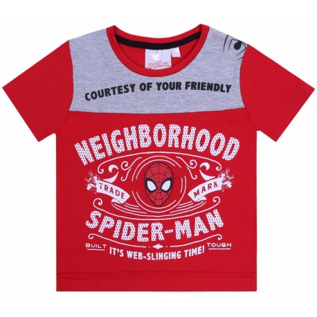 Czerwono-szara koszulka chłopięca Spider Man