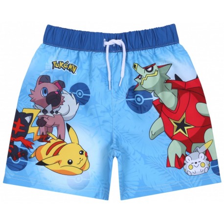 Pantalones cortos, de baño, color azul, chicos Pokémon