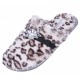 Chaussons chauds et doux à imprimé léopard