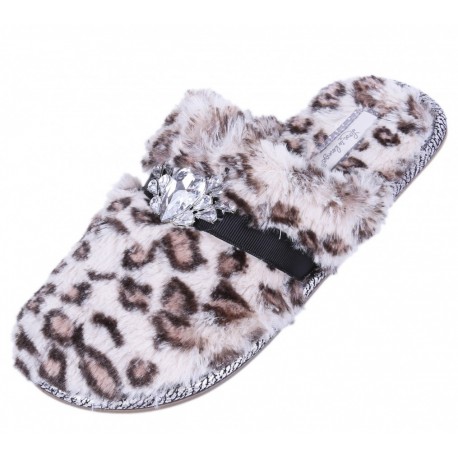 Cosy Leopard Print Slippers