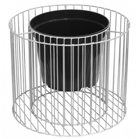 Gabion/steel pot, AMBER cylinder