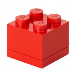 Czerwone minipudełko klocek 4 LEGO