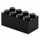 Schwarzer Minibox Baustein 8 LEGO