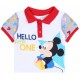 Weiß-graues Jungenset, Polo T-Shirt+kurze Hose, Mickey Mouse Disney