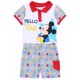 Biało-szary komplet niemowlęcy,koszulka polo+spodenki Myszka Mickey Disney