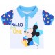Biało-niebieski komplet niemowlęcy,koszulka polo+spodenki Myszka Mickey Disney