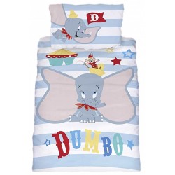 Biało-błękitna pościel dziecięca 120x150cm Dumbo DISNEY