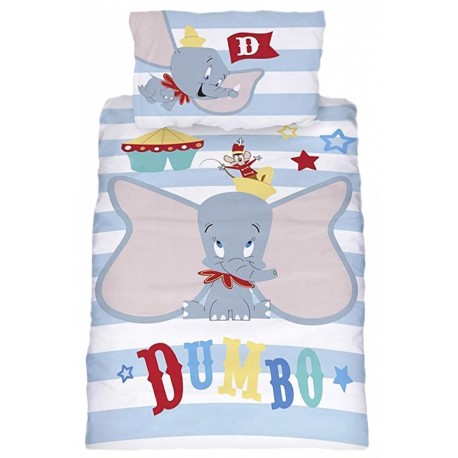 Biało-błękitna pościel 120x150cm Dumbo DISNEY