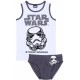 Weißes Unterhemd+dunkelgraue Unterhose, Set für Jungen STAR WARS Disney