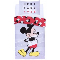 Szaro-czerwona pościel Myszka Mickey Disney 135X200