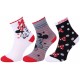 3x weiß-schwarz-graue Socken für Mädchen Minnie Mouse