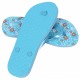 Blaue Flip-Flops für Damen mit Blumen gemustert