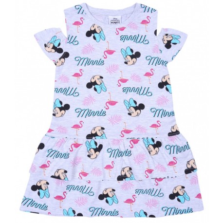 Schönes, graues Sommerkleid mit Rüsche  Minnie Mouse DISNEY