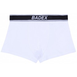 Białe męskie bawełniane bokserki BADEX