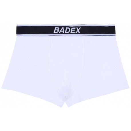 Mens'White Cotton Boxers BADEX