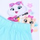 Pfefferminzfarbig-weißes Mädchen-Pyjama Milady &amp; Pilou 44 Katzen 44 Cats