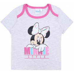 Szara koszulka, t-shirt niemowlęcy Minnie DISNEY